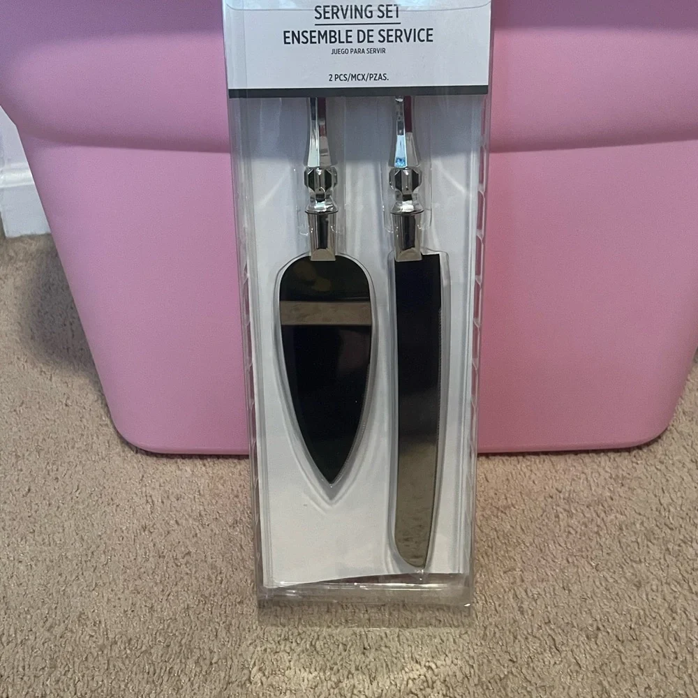 Silver Cake Serving Set